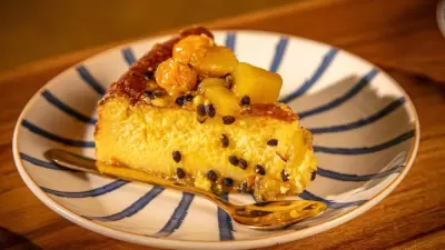 Cheesecake de frutos amarillos